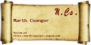 Marth Csongor névjegykártya
