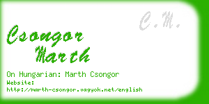 csongor marth business card